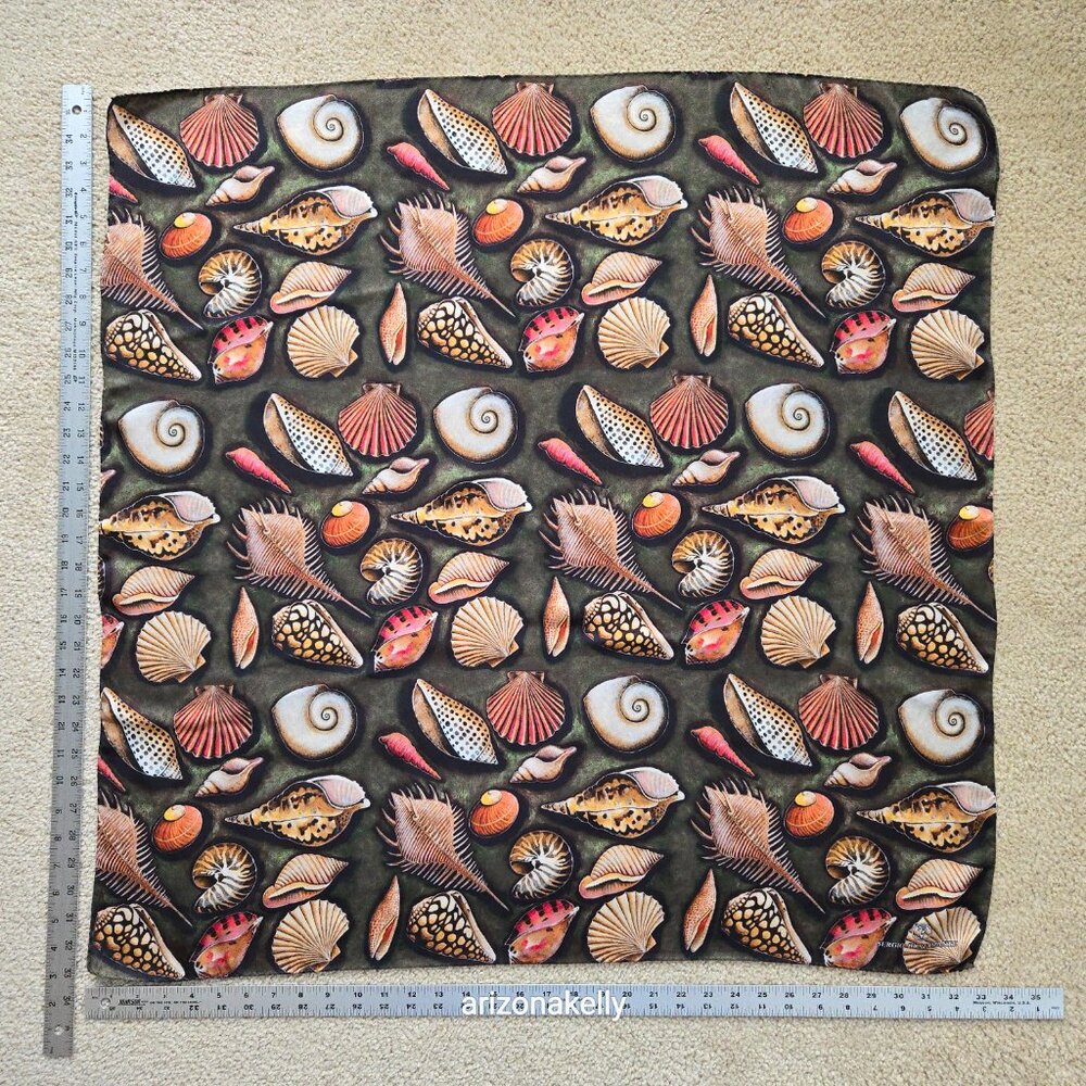 {{{RARE}}} Sergio Bustamante Silk Seashell Scarf - Picture 3 of 14